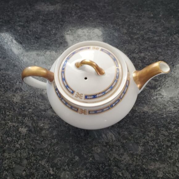 TEAPOT VINTAGE SYRACUSE BLUE MISTIC PATTERN - Picture 2 of 6